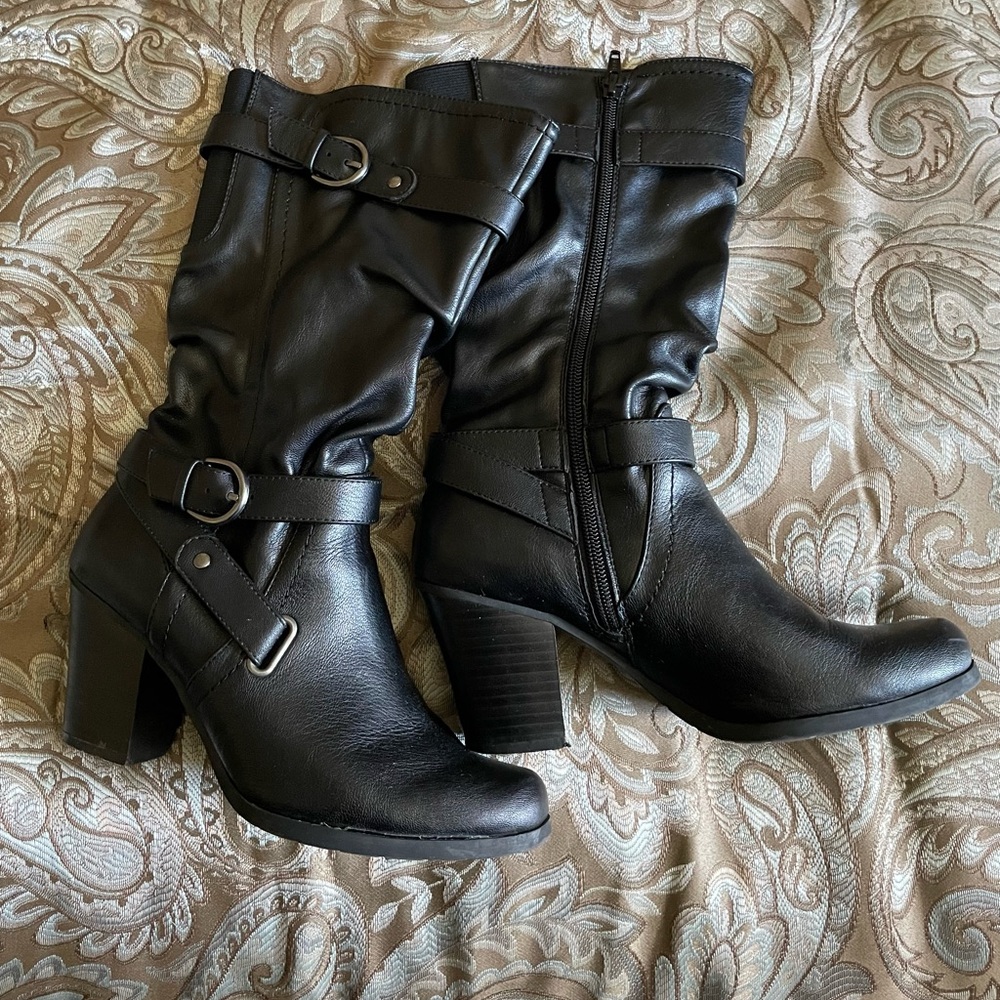 Women's Black Leather Boots
